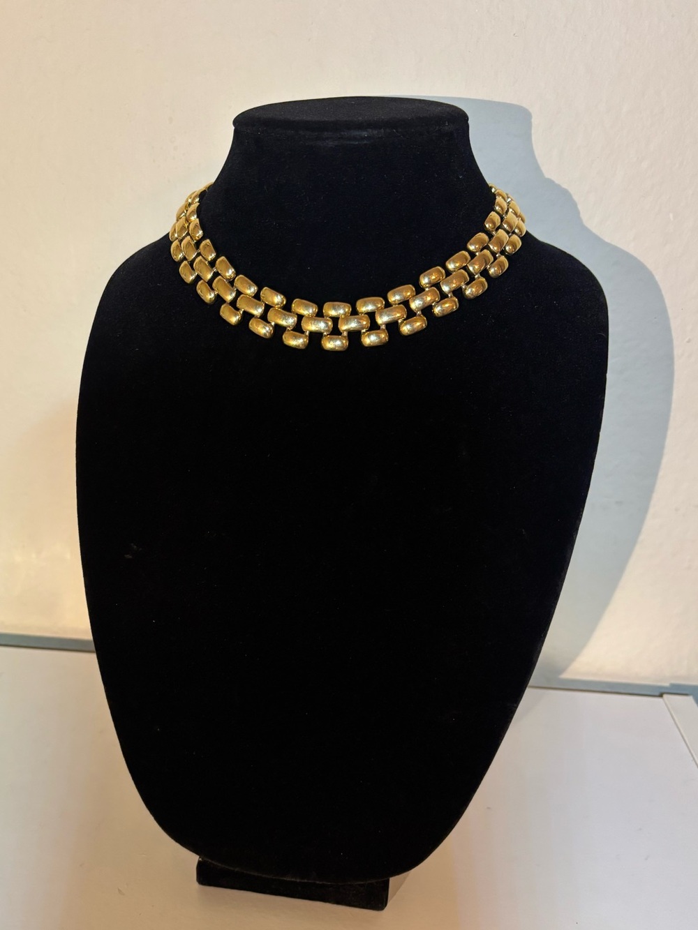 Gold Double-Row Link Choker Necklace - Women Jewelry